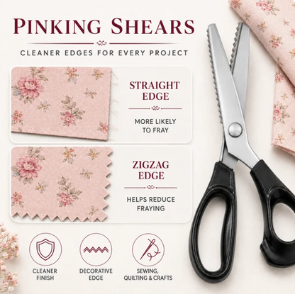 stainless steel zig-zag scissors with serrated teeth perfect for diy crafts ✂