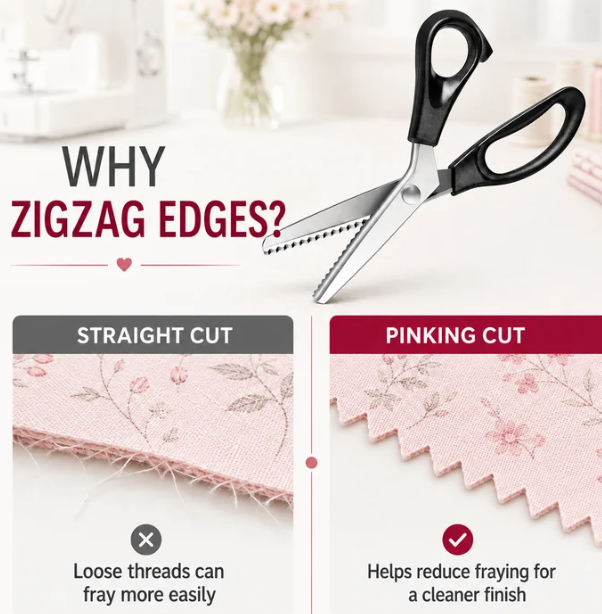 stainless steel zig-zag scissors with serrated teeth perfect for diy crafts ✂