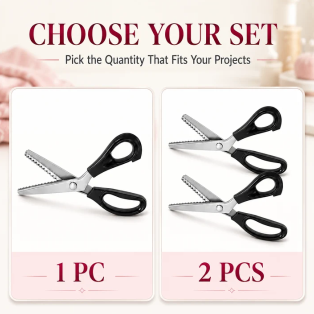stainless steel zig-zag scissors with serrated teeth perfect for diy crafts ✂