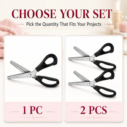 stainless steel zig-zag scissors with serrated teeth perfect for diy crafts ✂