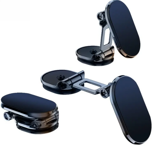 Foldable 360 rotatable metal magnetic car phone holder 🧲